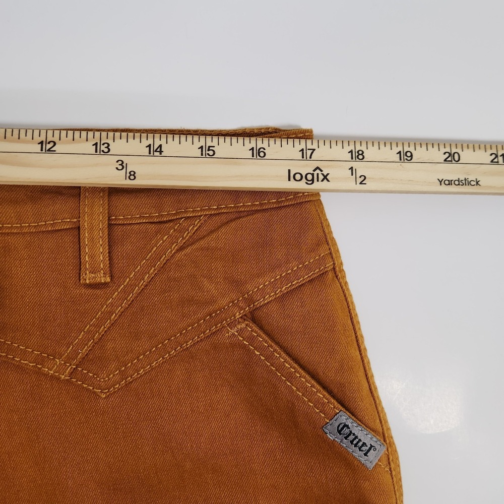 Cruel Denim Quinn Jeans Womens Sz 32 13R Gold High Rise Tapered Western Stretch - Picture 6 of 10